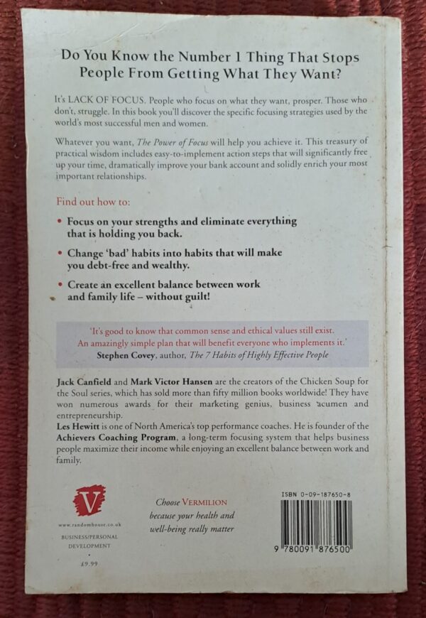 20260222_093319 The Power Of Focus – Canfield, Hansen & Hewitt secondhand book