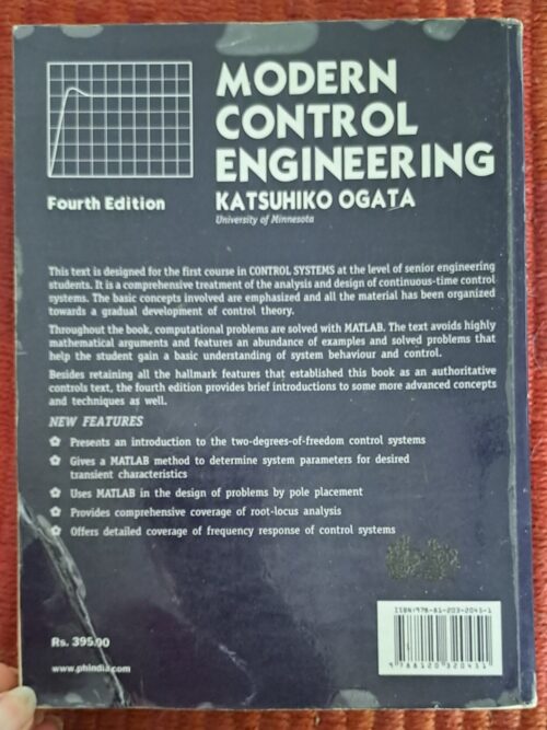 Modern Control Engineering – Katsuhiko Ogata secondhand book