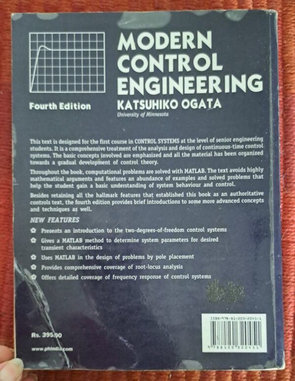 Modern Control Engineering – Katsuhiko Ogata secondhand book
