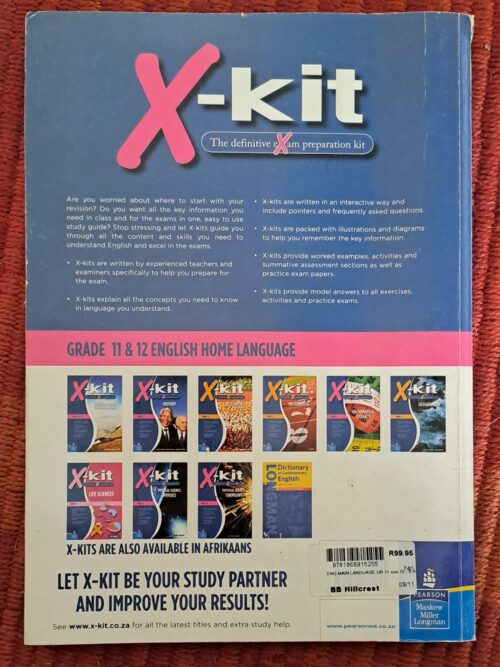 X-Kit: The Definitive Exam Preparation Kit: English Home Language – Syd Goshe, Bonnie Gosher secondhand book