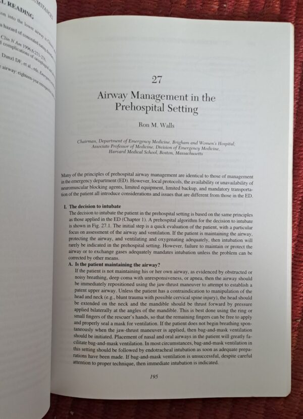 Manual Of Emergency Airway Management – Ron M. Walls secondhand book