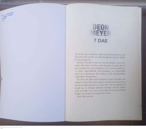 7 Dae — Deon Meyer secondhand book