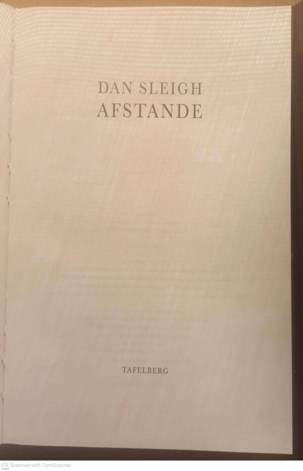Afstande — Dan Sleigh secondhand book