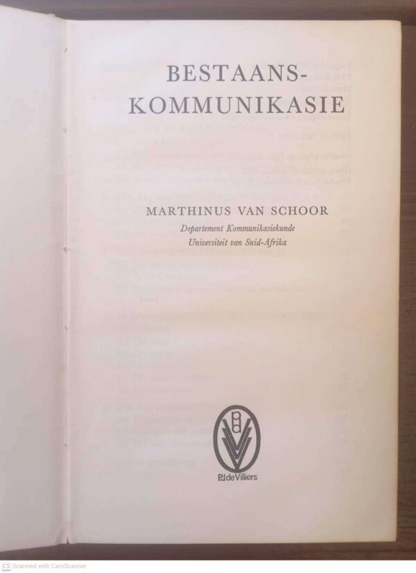 Bestaanskommunikasie4 Bestaanskommunikasie — Marthinus Van Schoor secondhand book