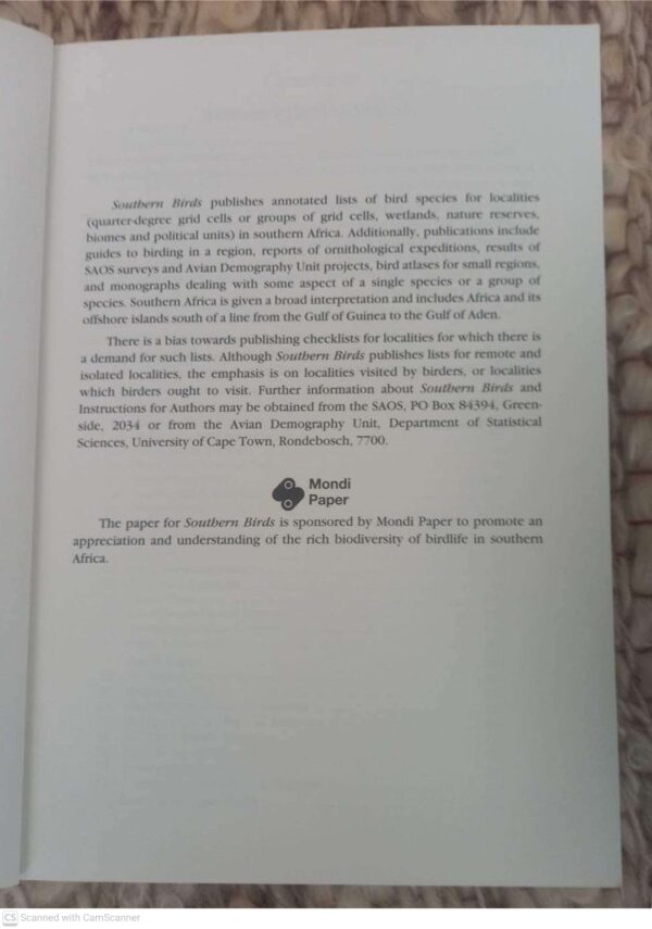 Birds Of The Southwestern Cape And Where To Watch Them — Wally Petersen, Mel Trip secondhand book