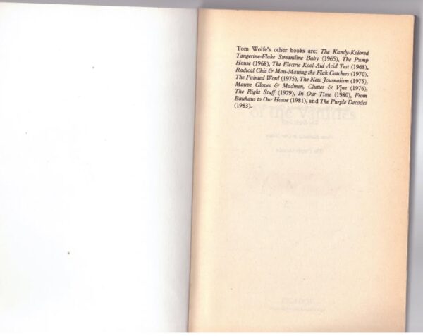 Bonfire of the Vanities3 The Bonfire Of The Vanities – Tom Wolfe secondhand book