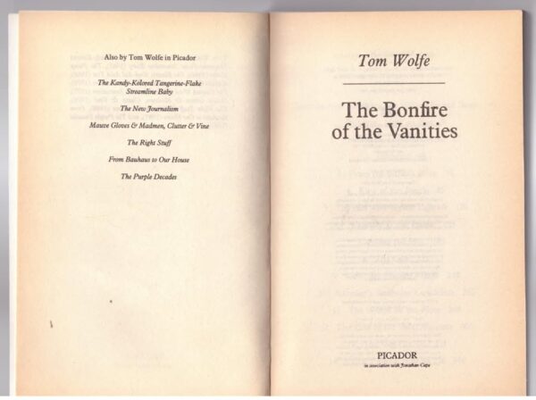 Bonfire of the Vanities4 The Bonfire Of The Vanities – Tom Wolfe secondhand book