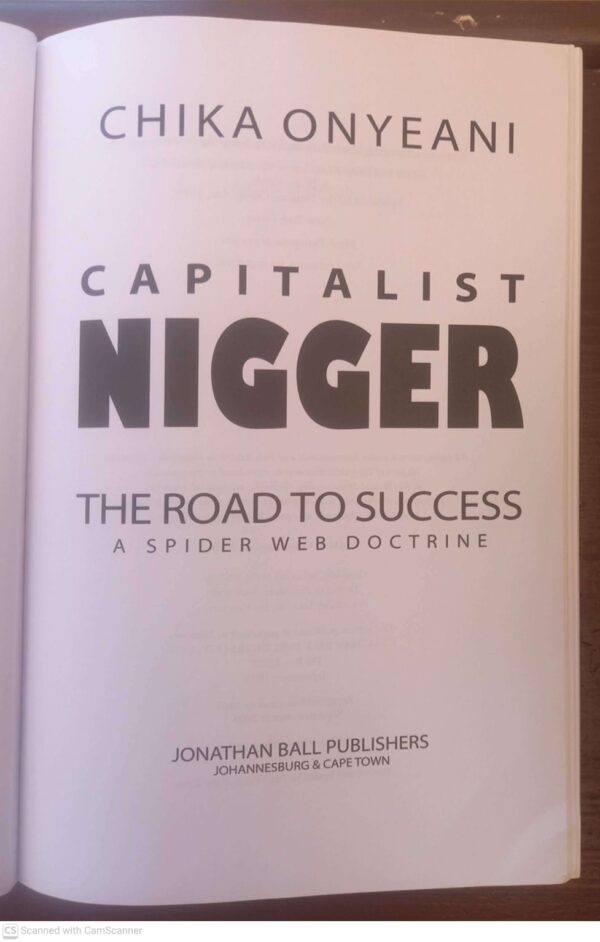 Capitalist Nigger3 Capitalist Nigger — Chika Onyeani secondhand book
