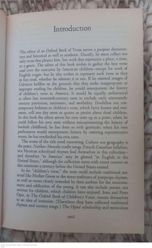 The Oxford Book Of Children’s Verse In America — Donald Hall secondhand book