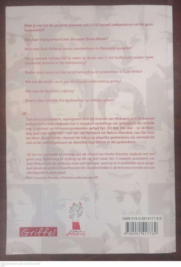 Dae Uit Ons Geskiedenis – Die Vriende Van Afrikaans secondhand book