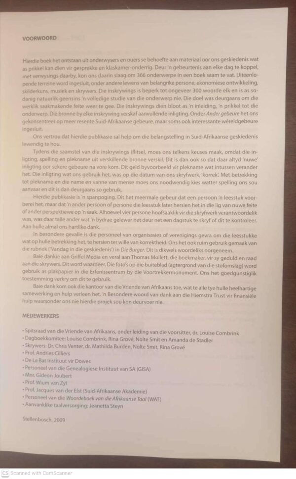 Dae Uit Ons Geskiedenis – Die Vriende Van Afrikaans secondhand book