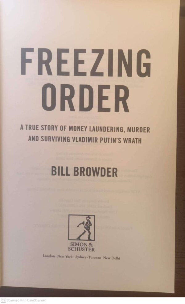 Freezing Order – Bill Browder secondhand book