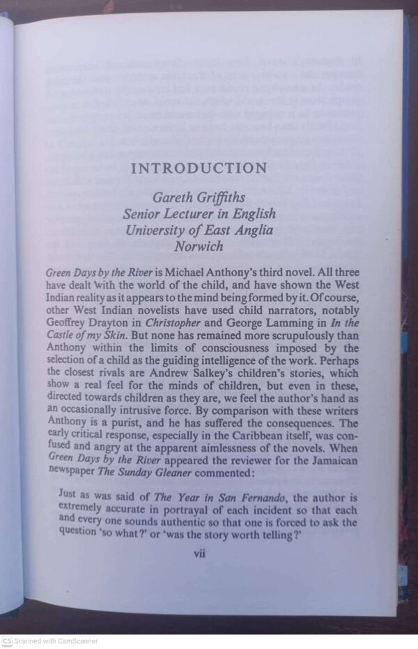 Green Days By The River — Michael Anthony secondhand book