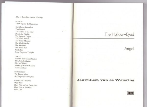 The Hollow-Eyed Angel – Janwillem Van De Wetering secondhand book