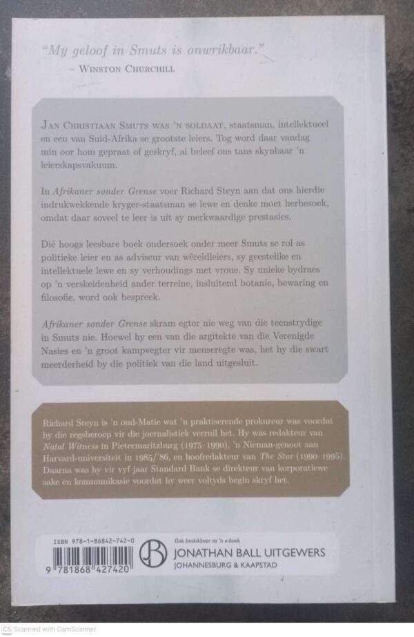Jan Smuts: Afrikaner Sonder Grense — Richard Steyn secondhand book