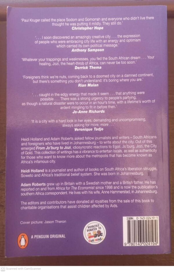 From Jo’burg To Jozi: Stories About Africa’s Infamous City – Heidi Holland, Adam Roberts secondhand book