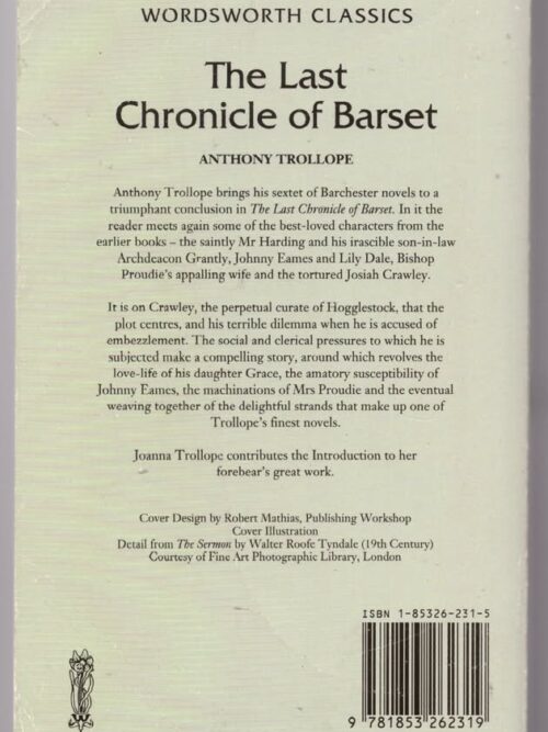 The Last Chronicle Of Barset — Anthony Trollope secondhand book