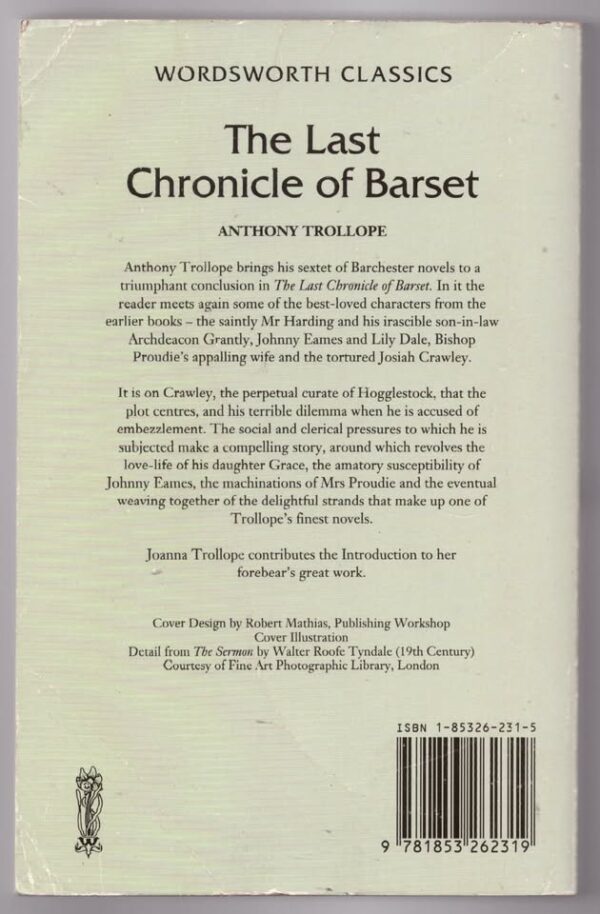 The Last Chronicle Of Barset — Anthony Trollope secondhand book