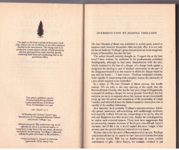 The Last Chronicle Of Barset — Anthony Trollope secondhand book