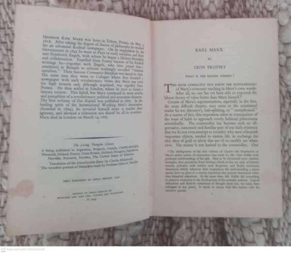 The Living Thoughts Of Karl Marx Based On Capital — Karl Marx, Leon Trotsky secondhand book