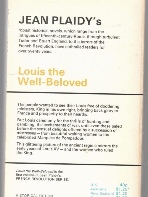 Louis The Well-Beloved — Jean Plaidy secondhand book