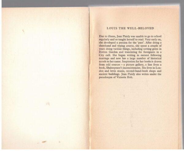 Louis The Well-Beloved — Jean Plaidy secondhand book