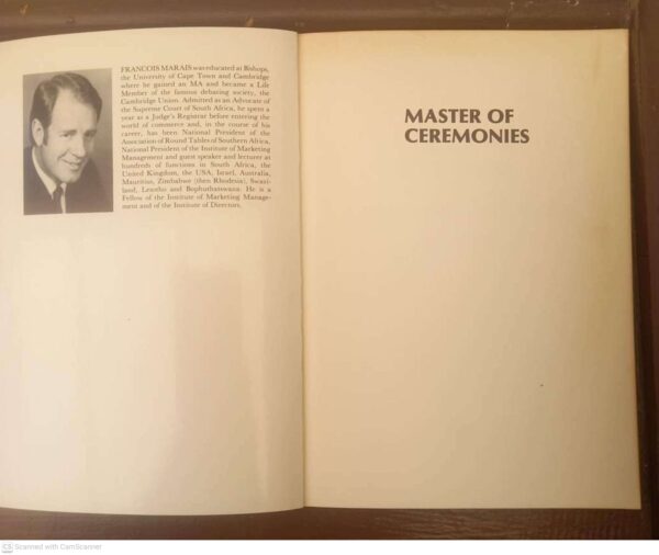 Master Of Ceremonies: A Simple Guide To Public Speaking – Francois Marais secondhand book