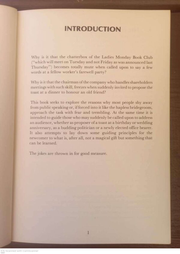 Master Of Ceremonies: A Simple Guide To Public Speaking – Francois Marais secondhand book