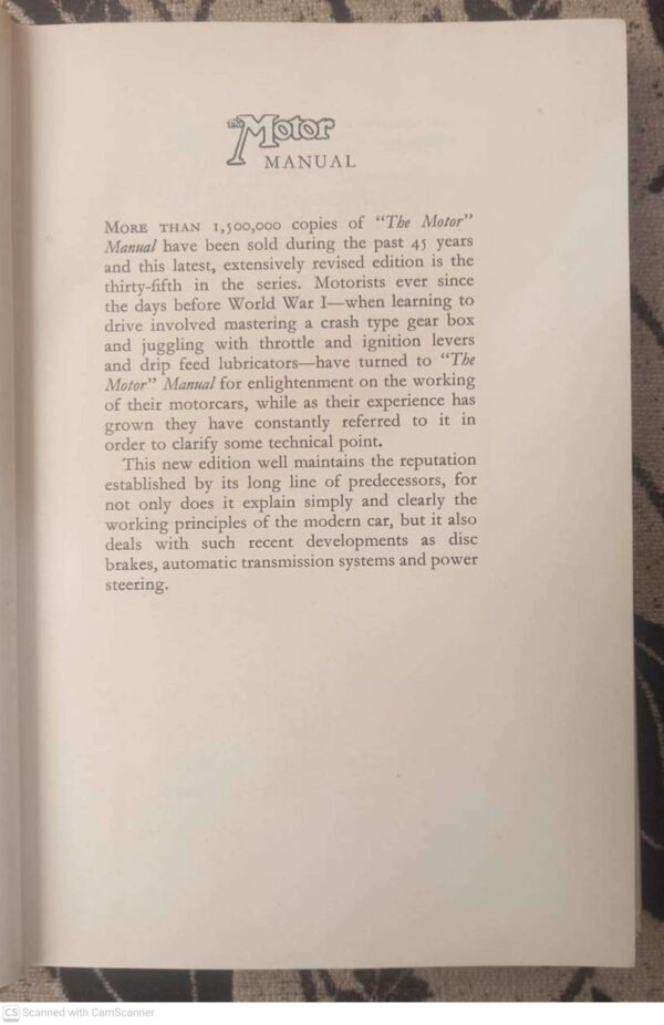 Motor Manual3 The Motor Manual – 35th Edition secondhand book