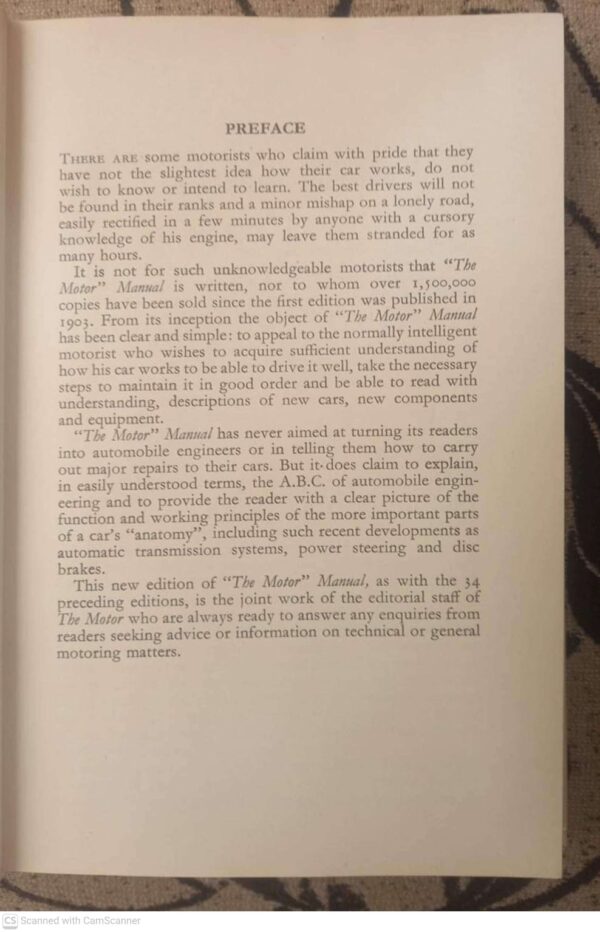 Motor Manual6 The Motor Manual – 35th Edition secondhand book