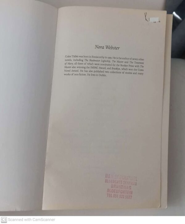 Nora Webster — Colm Tóibín secondhand book