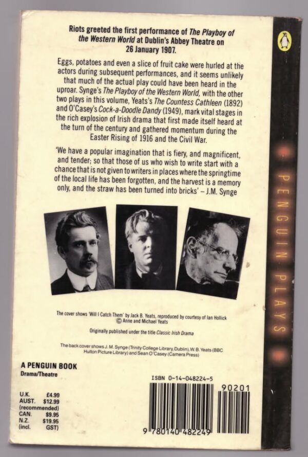 The Playboy Of The Western World And Two Other Irish Plays — Synge, Yeats, O’Casey secondhand book