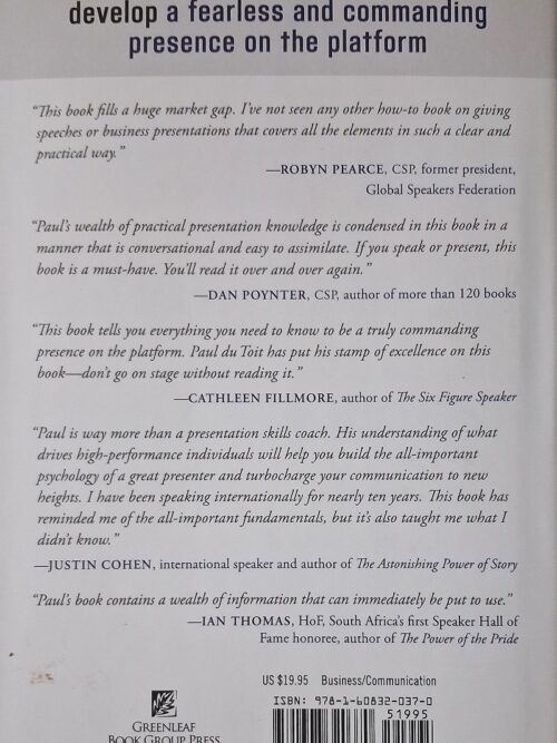 Present With Confidence – Paul Du Toit secondhand book