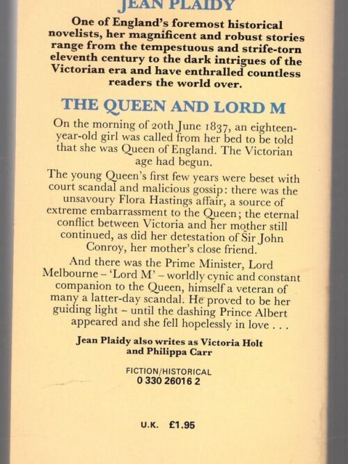 The Queen And Lord M — Jean Plaidy secondhand book