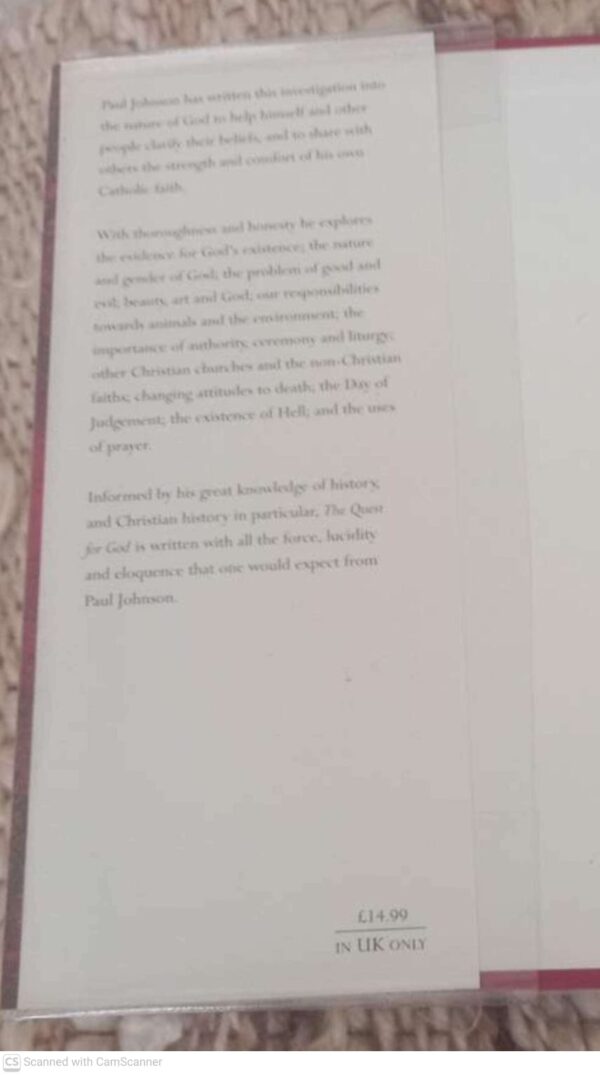 The Quest For God: A Personal Pilgrimage — Paul Johnson secondhand book