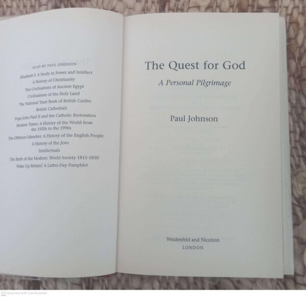 The Quest For God: A Personal Pilgrimage — Paul Johnson secondhand book