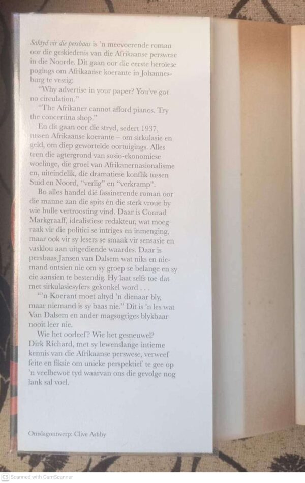 Saktyd Vir Die Persbaas — Dirk Richard secondhand book