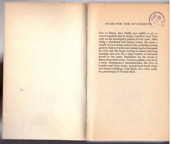 Spain For The Sovereigns — Jean Plaidy secondhand book