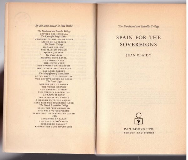 Spain For The Sovereigns — Jean Plaidy secondhand book