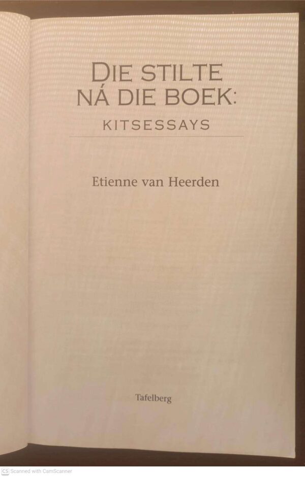 Die Stilte Ná Die Boek: Kitsessays — Etienne Van Heerden secondhand book