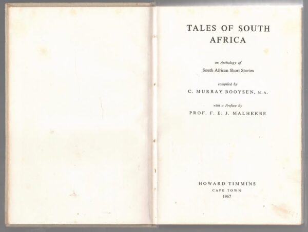Tales Of South Africa: An Anthology Of South African Short Stories — C. Murray Booysen [Compiler] secondhand book