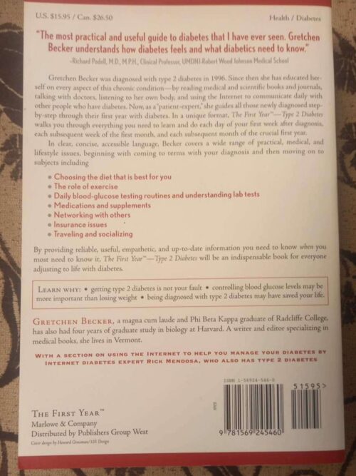 The First Year: Type 2 Diabetes – Gretchen Becker secondhand book