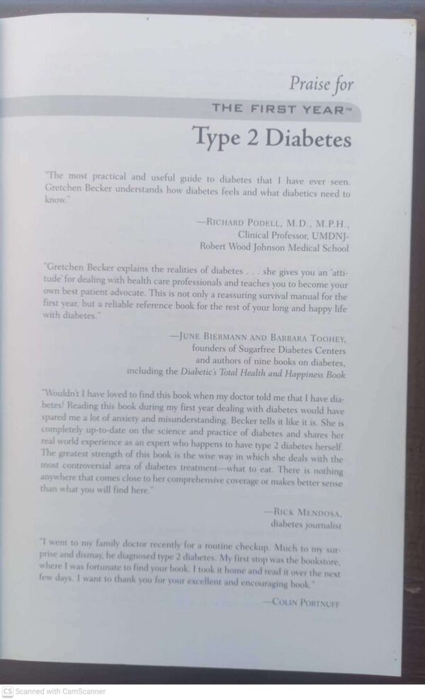 The First Year: Type 2 Diabetes – Gretchen Becker secondhand book