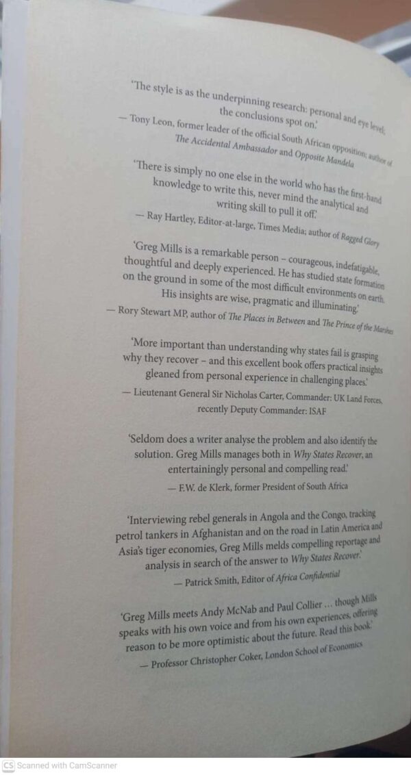 Why States Recover — Greg Mills secondhand book