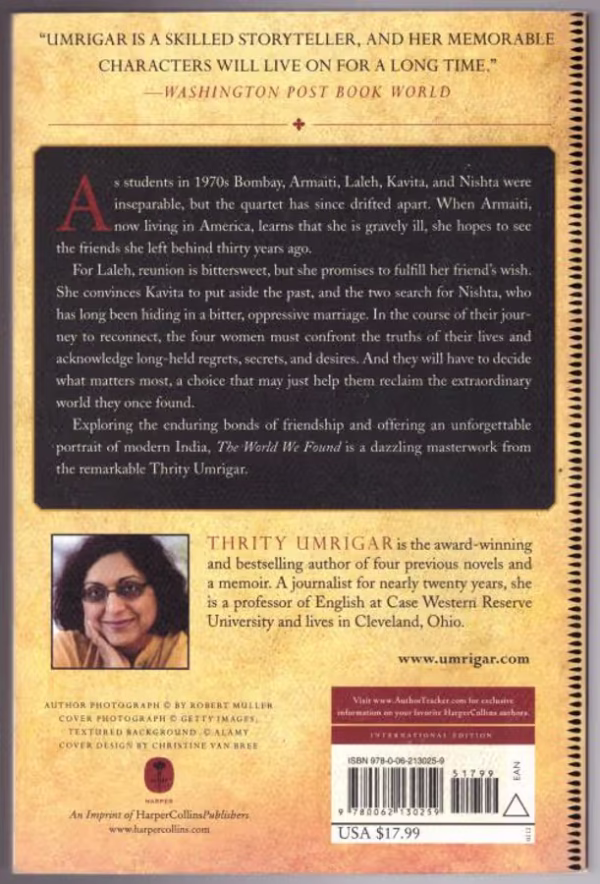 The World We Found — Thrity Umrigar secondhand book