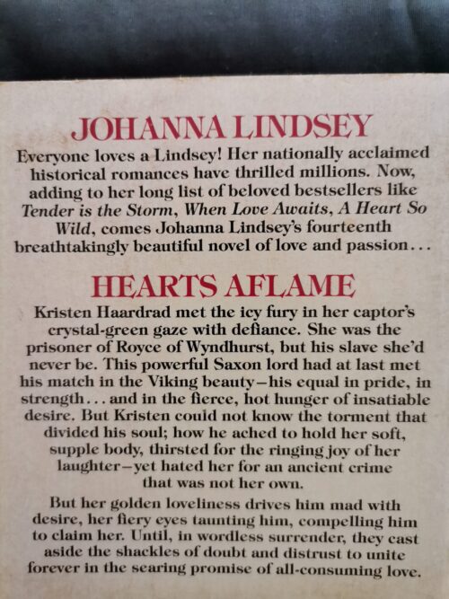 Hearts Aflame – Johanna Lindsey secondhand book