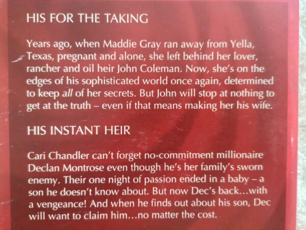 His For The Taking | His Instant Heir – Major, Garbera secondhand book