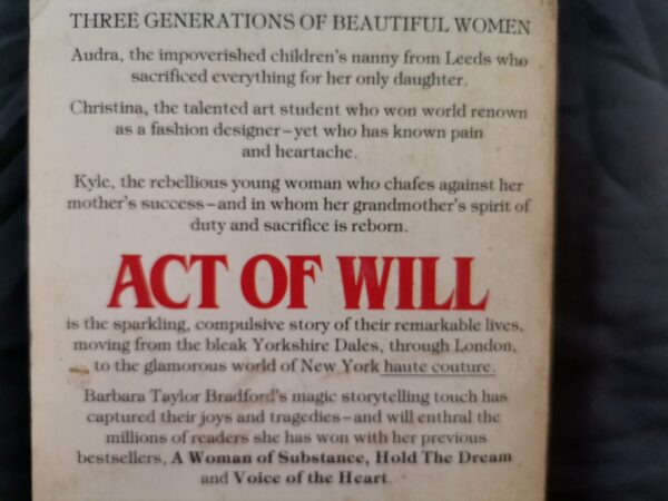 Act Of Will – Barbara Taylor Bradford secondhand book