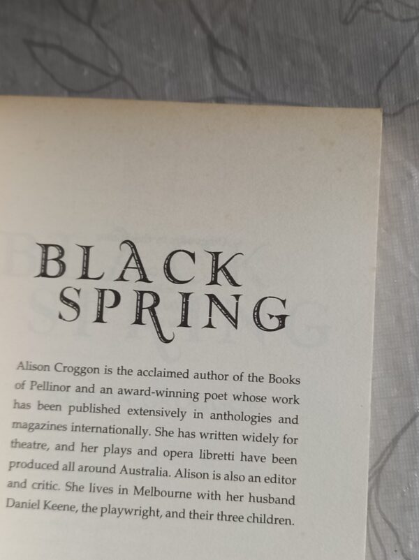 Black Spring – Alison Croggon secondhand book