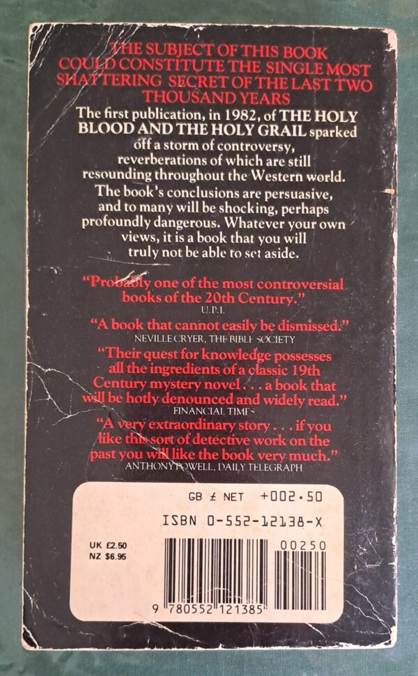 The Holy Blood And The Holy Grail – Michael Baigent, Richard Leigh & Henry Luncoln secondhand book